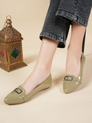 Dressberry Bellies For Women(Green , 8)