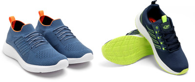 Face Stylish Sports Shoes for Men – Ideal for Running, Gym & Training Sneakers For Men(Navy, Orange , 10)