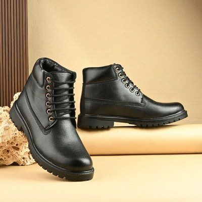 LUSONUDDA Boots for men Boots For Men(Black , 7)