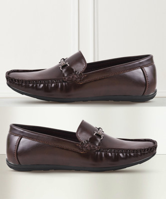 Paragon Loafers |Durable , Comfortable Formal Shoes|Office Wear Loafers For Men(Brown , 9)