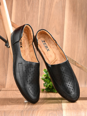 ZebX Zebx Elegant Nagra/ Peshawari For Men Loafers For Men(Black , 8)