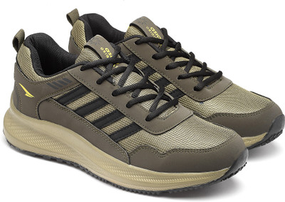 asian Sneakers,Sports,Training,Gym,Walking,Stylish BOSS-02 Running Shoes For Men(Olive, Black , 9)