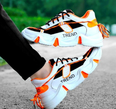 EZDEZARIO Running Shoes For Men(Orange , 10)