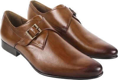 DaVinchi Monk Strap For Men(Tan , 7)