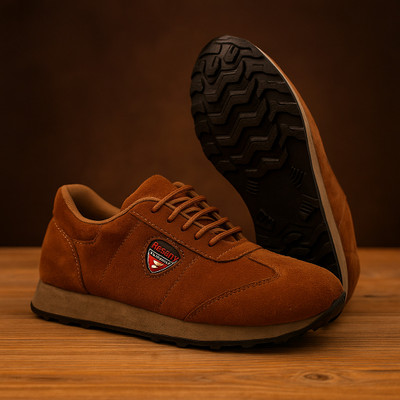 Kaisal Suede Leather Casuals Gyming/Sneakers/Sports/cricket/Training & Gym Running Walking Shoes For Men(Tan , 6)