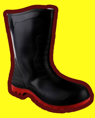 Handu Gumboot For Men Flexible PVC, 11-inch Labour/Worker Purpose for Men Boots For Men(Black, Red , 10)
