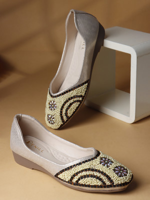 Denill Bellies For Women(Gold , 3)