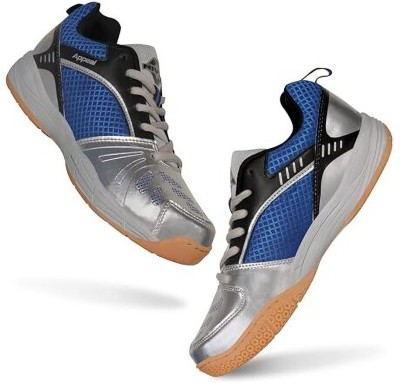 NIVIA Appeal Badminton Shoes For Men(Silver, Blue)
