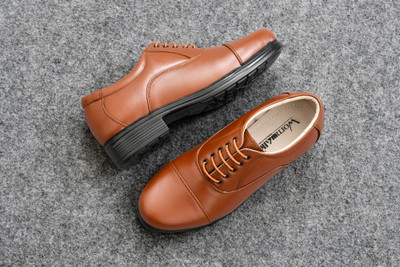 Wornwalk Leather Police Boot, Extra Lightweight Extra Comfort oxford shoes Oxford For Men(Brown , 11)