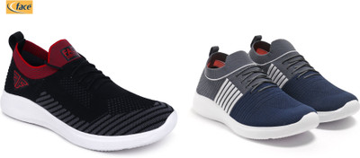 Face Stylish Sports Shoes for Men – Ideal for Running, Gym & Training Sneakers For Men(Black, Navy, Grey, White , 7)