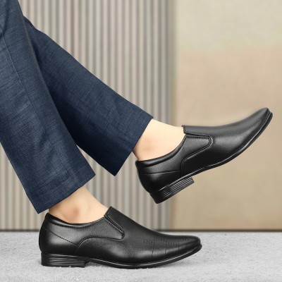 Terto Attractive Comfortble Office Wear/Party Wear/Formal Dress Shoes Corporate Casuals For Men(Black , 8)