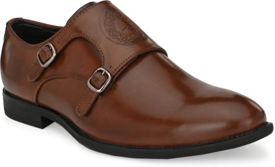 aadi Synthetic Leather |Lightweight|Comfort|Summer|Trendy|Walking|Outdoor|Daily Use Monk Strap For Men(Brown)