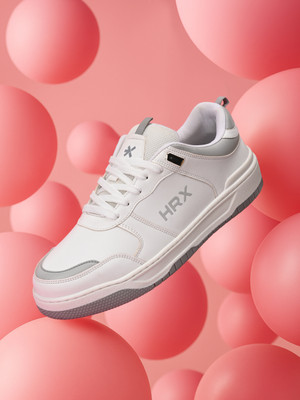 HRX by Hrithik Roshan Casual Trendy Fashionable Sneakers For Women(White, Grey , 7)