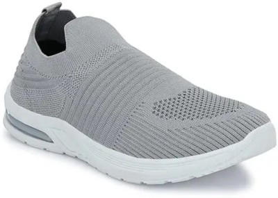 peraglow Trendy Walking with Memory Foam Non Skit PVC Sole Slip On Sport Shoe Running Shoes For Women(Grey , 8)