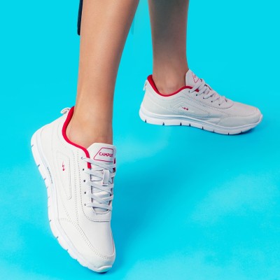 CAMPUS MAUVE Walking Shoes For Women(White)