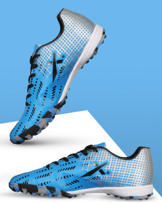 VECTOR X Royale Plus Synthetic Leather Upper | EVA Phylon | Rubber sole Indoor Football Shoes For Men(Blue, Black , 9)