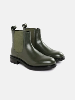 Roadster Boots For Women(Olive , 5)