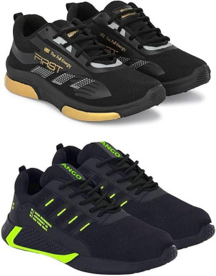 ANGO Sports Shoes For Men(Black , 8)