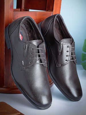 LEE COOPER Leather Outdoor Lace-Up Derby Shoes Lightweight Stylish & Comfortable Derby For Men(Brown , 11)