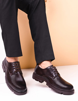 KILLER Brown Formal Shoes For Men Lace Up For Men(Brown , 6)