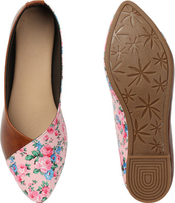 ladies hub Extra Soft Formal Shoes Corporate Casuals For Women(Pink, Brown , 6)