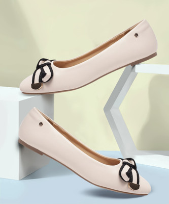 REEBOK Women Beige Casual Ballerinas Bellies For Women(White , 7)