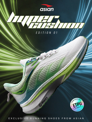 asian Hypercushion-01 Gym,Sports,Training,Stylish With Extra Comfort Training & Gym Shoes For Men(White , 8)