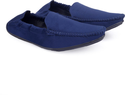 kosovo Slip On 4559 Elastic Colored Loafers For Men(Navy , 7)