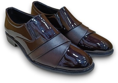 Moda Bay Shiny Stylish Pattern Comfortable Premium Quality Loafers For Men(Black)