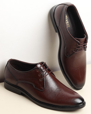Zixer Premium Wouldand Formal Shoe/Durable Stylish Leather Lace-Up Perfect Office Shoe Oxford For Men(Brown , 10)