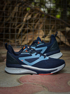 action Athleo ATG 704 Comfortable Lightweight Breathable Sports Lace Up Running Shoes For Men(Navy, Grey , 7)