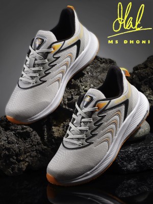 asian Fortuner-07 Grey Sports,Gym,Walking,Stylish Running Shoes For Men(Grey, Orange)