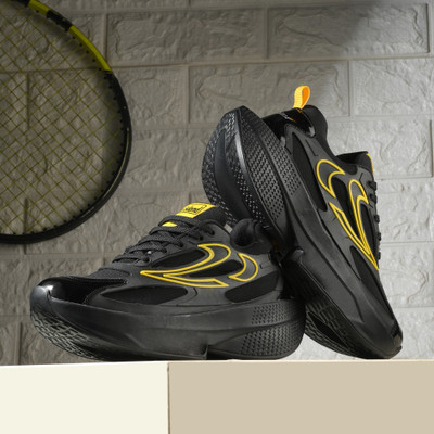 Shoe Island Chunky Sports Shoes For Men (Black) Sneakers For Men(Black, Yellow , 9)