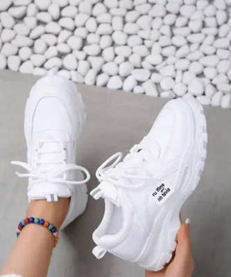 JAZZ GIRL Fairy princess Thar Sneakers For Women(White , 5)