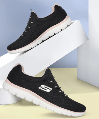 Skechers Skechers Womens BILLION - OVER THE TOP Black Lifestyle Slip On Shoe Slip On Sneakers For Women(Black , 4)