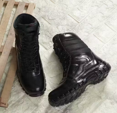 Red Eleven LEATHER COMBAT ARMY BOOT FOR MEN/ARMY SHOES/DMS SHOES Boots For Men(Black , 6)