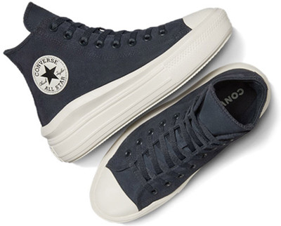 Converse Women Chuck Taylor All Star Move Platform Colorful Suede High Top Sneakers For Women(Grey , 4)