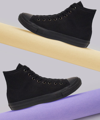 TRENDUTY Canvas Shoes For Men(Black , 8)