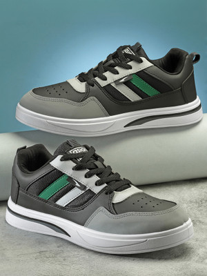 asian Casual Sneaker Shoes for Men | Soft Cushioned Insole || Sydney-02 Sneakers For Men(Black, Grey , 6)