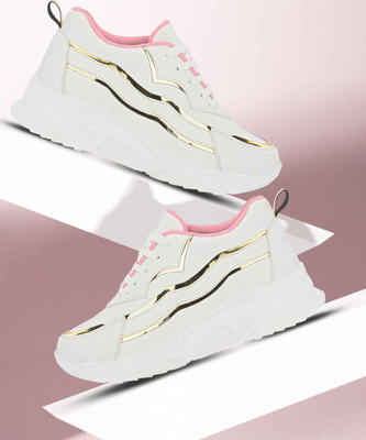 Dressberry Sneakers For Women(White , 6)