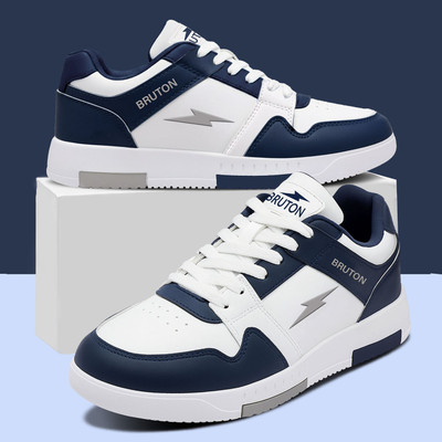 BRUTON Casual Sneaker | Lightweight | Comfortable | Breathable | Daily Wear Sneakers For Men(White, Blue , 7)