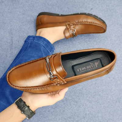 CloudFit Loafers for mens Loafers For Men(Tan , 9)