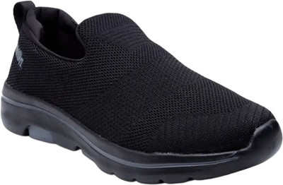 action Athleo ATG 487 Comfortable Lightweight Breathable Sports Slip On Walking Shoes For Men(Black , 9)