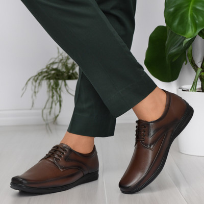 house of common Grow Derby For Men(Brown, Black , 8)