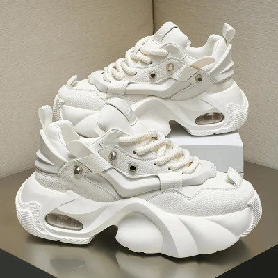 Layasa Latest Fashion Sneakers with Ultra Soft Cushion Lace-Up All-Day Comfort Shoes| Sneakers For Men(White , 6)
