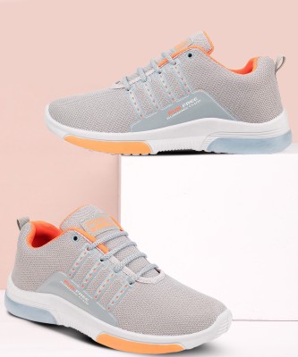 Tying Exclusive Affordable Collection of Trendy & Stylish Sport Sneakers Running Shoes Running Shoes For Men(Grey, Orange , 6)