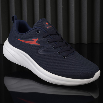 STRIKER Magnum-77 Running Shoes For Men(Navy, Red , 7)