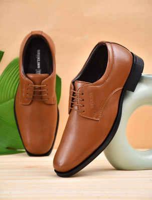 Bruklinn Formal Shoes Lace Up For Men(Tan , 9)