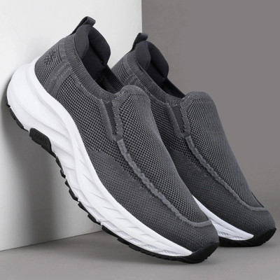 Cult Fleeter Slip-On Walking Shoes Durable Denim Upper Enhanced Cushioning Enhanced Walking Shoes For Men(Grey , 8)