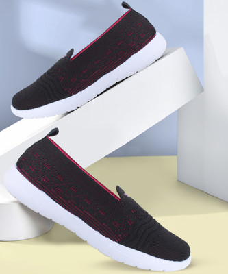 Sparx SL 198 | Stylish, Comfortable | Slip On Sneakers For Women(Black, Pink , 5)